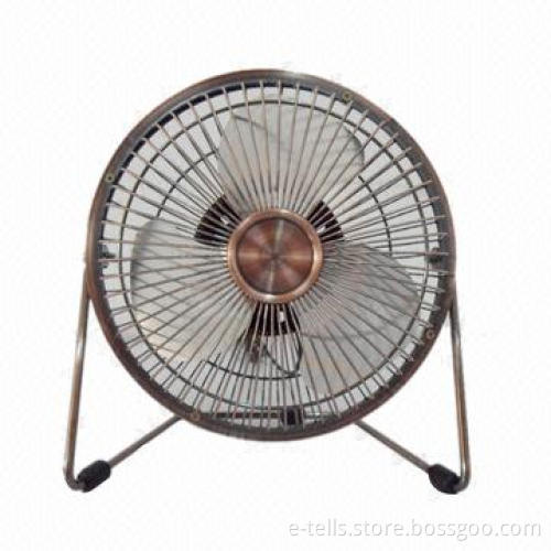 6-inch Copper Plating USB Fan, Iron Net, Silver Blades